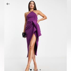 ASOS Tall Deep Purple Wrap Dress